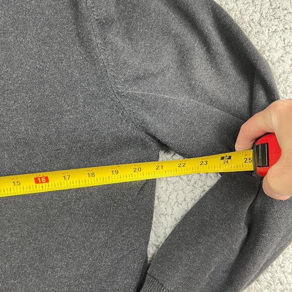 Bolle Lined 1/4 Zip Knit Golf Sweater Mens Medium Gray Warm Layers - Picture 5 of 8